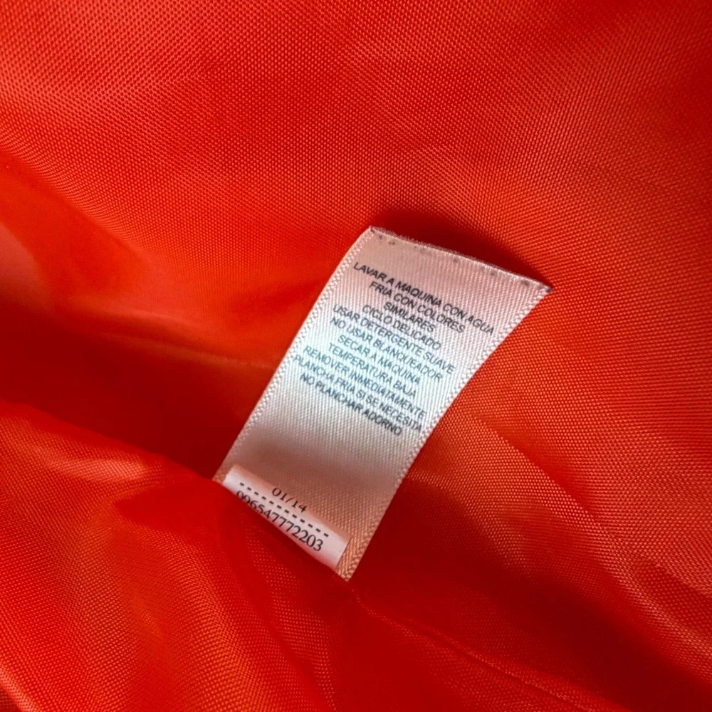 Oshkosh‎ B'Gosh Puffer Jacket Blue Orange White Hooded Full Zip 2T